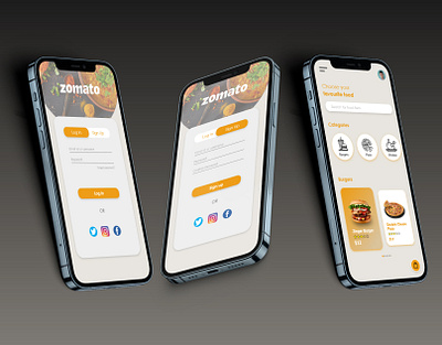 Food Delivery App app design graphic design illustration interactive design ui ux visual design