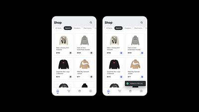 Gift List ecommerce mobile