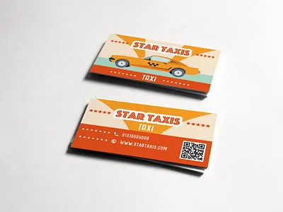 Business card for taxi company brand branding business card design graphic design illustration logo name typography vector