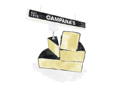 Campana's Illustration cheese design food illustration watercolour