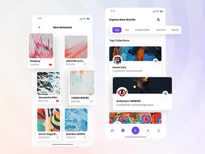 Fingies - New Released and Explore app art bitcoin block chain btc clean coin crypto crypto currency currency design digital art eth ethereum minimal nft token ui ux wallet