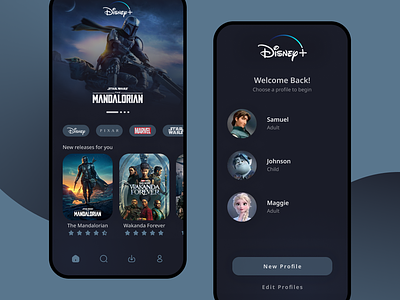 Disney+ App Redesign app app design concept design designconcept disney disney app disney plus app redesign ui uiux ux webdesign