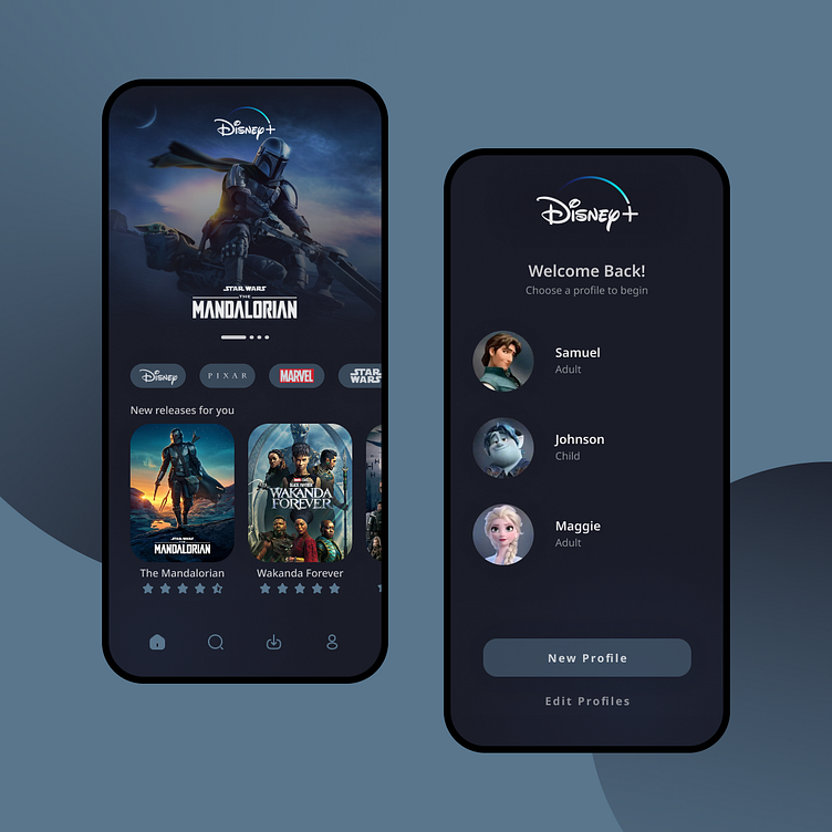 Disney+ App Redesign by UI by Divi on Dribbble