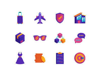 Voyage Icons departure icon iconography sunglasses