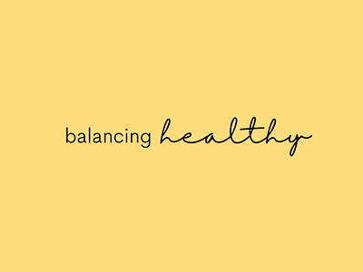 Balancing Healthy Logo blog branding graphic design logo logo design website