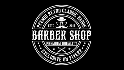Barber shop logo design barber shop branding design graphic design logo retro vintage typography vector vintage logo