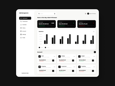 Money Management Website Concept 💸 account design invest investment money ui ux webdesign