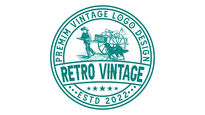 retro vintage logo design branding design graphic design illustration logo premium logo retro vintage typography vector vintage logo