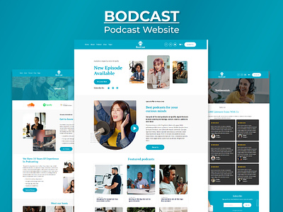 Bodcast | Podcast Website bodcast creative engaging podcast website podcasting professional website responsive squarespace template ui uiux website website for podcast