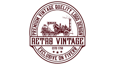 retro vintage logo design branding design graphic design handrow logo motion graphics retro vintage typography vector vintage logo