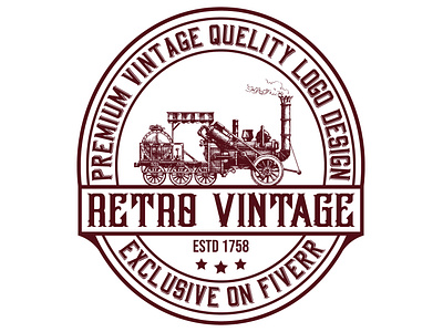 retro vintage logo design branding design graphic design handrow logo motion graphics retro vintage typography vector vintage logo