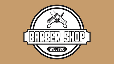 barber shop logo design barber shop branding design graphic design logo premium design retro vintage typography vector vintage logo