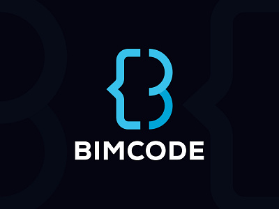 BIMCODE Logo Design b letter logo bracket branding code coder coding dev developer development development company identity logo logo concept logo design monogram programming tech technology web web development