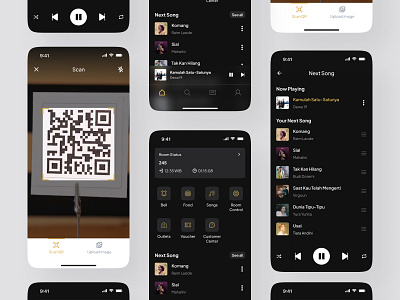 SingFrenzy Detail - Karaoke Integration App app clean design dark mode design karaoke karaoke app mobile app music music app ui designer uidesign uiux