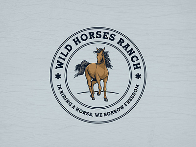 Wild Horses Ranch | Vintage Logo animal branding design graphic design illustration logo vintage