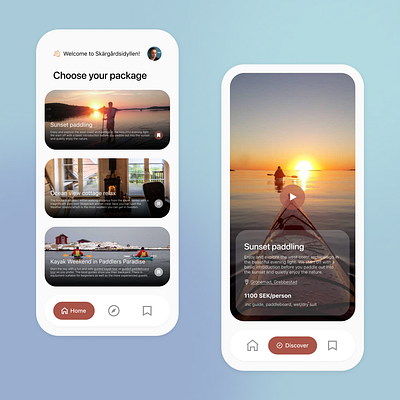 Mobile app for travel company mobile ui