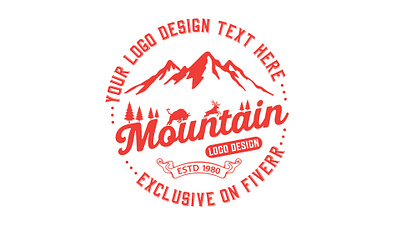mountain logo design adventure branding design graphic design logo mountain mountain logo retro vintage typography vector vintage logo
