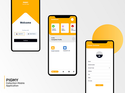Pigmy Collection App app design illustration mobile app typography ui ui mockup ux vector