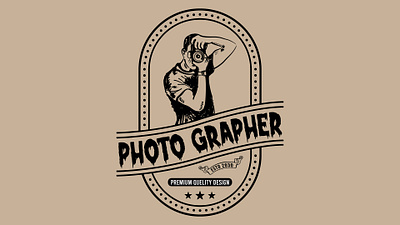 photo grapher logo design brand logo branding design graphic design logo photo graph photo grapher premium design retro vintage typography vector
