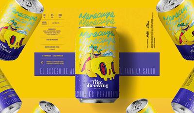Case study for New Brand Trip brewing beer branding cans caracter design design graphic design illustration label label desing logo product ui ux