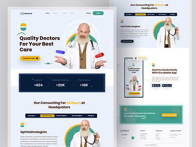 Online Doctors Booking Website appointment appointment booking clinic consultant consultation doctor doctor appointment health care healthcare home page hospital landing page medical medicine online doctor online healthcare patient web design web page website design