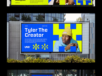 LOUD.Fest: Video Throne advertising animation banner banner design billboard billboard design bold digital billboard event festival graphic design motion graphics pattern performers poster promotion slabpixel street banner street poster video throne