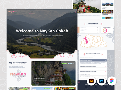 NayKab Gokab Wesbite landing page design ui design ux design