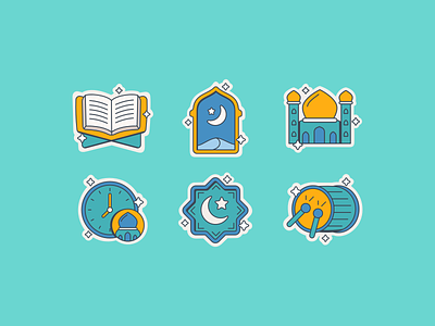 Islamic Sticker icon icon design illustration islamic muslim ramadan sticker