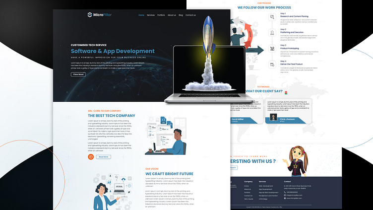 Software Development Website UI design by Graphic Spott on Dribbble