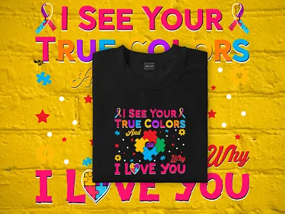 World Autism Awareness T-shirt Design 3d animation asd aspergers autism autism t shirt design autismacceptance autismawareness autismfamily autismlife autismmom autismspectrumdisorder autismsupport branding graphic design logo motion graphics specialneeds t shirt design ui