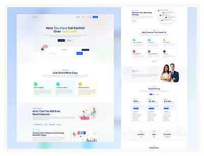 Link Shortener Landing Page (Saas Project) creative landing page link saas shortner ui ux website