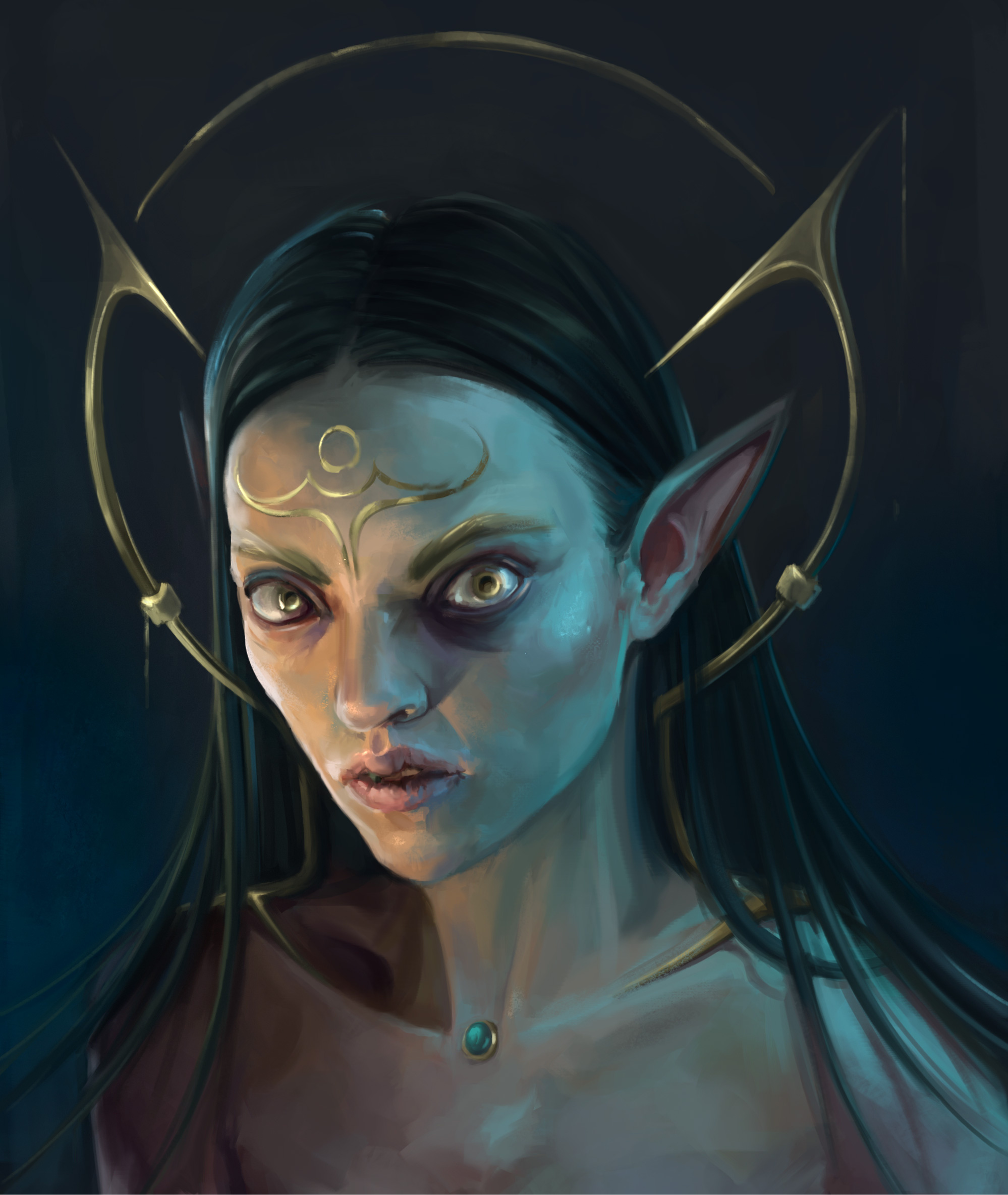 Fantasy portrait 2d art fantasy gameart illustration magic portrait rpg