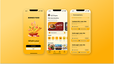 UI Design Borneo Food Delivery food delivery ui uiux