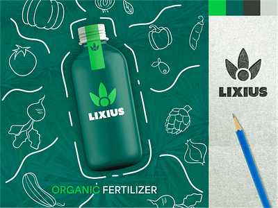 Lixius-Organic Fertilizer branding design fertilizer graphic design green illustration logo organic package design product design typography vector