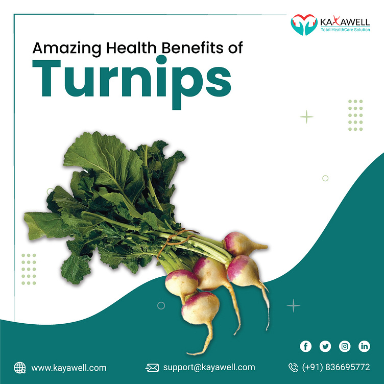 Health Benefits of Turnips by Kayawell Healthcare on Dribbble