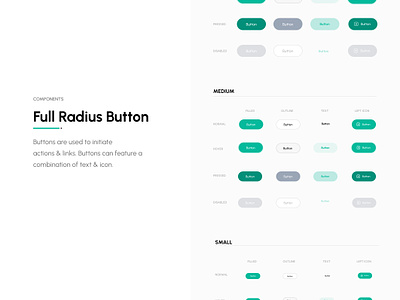 Components (Button Variant) - Full Radius, Radius, Square buttons component full square button product design radius button square button
