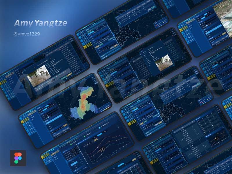Figma interaction: A warning system based on GIS design figma gis interaction prototype saas ui
