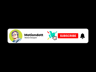 YouTube Subscribe Button 2d 3d animation branding button channel design follow follow me follower illustration instagram logo lower thirds motion graphics overlay premiere pro subscribe ui youtube
