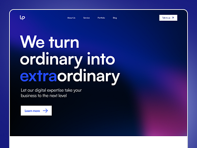 Homepage Design Exploration design desktop digital agency gradient homepage homepage design portfolio ui ui design uiux ux website website design