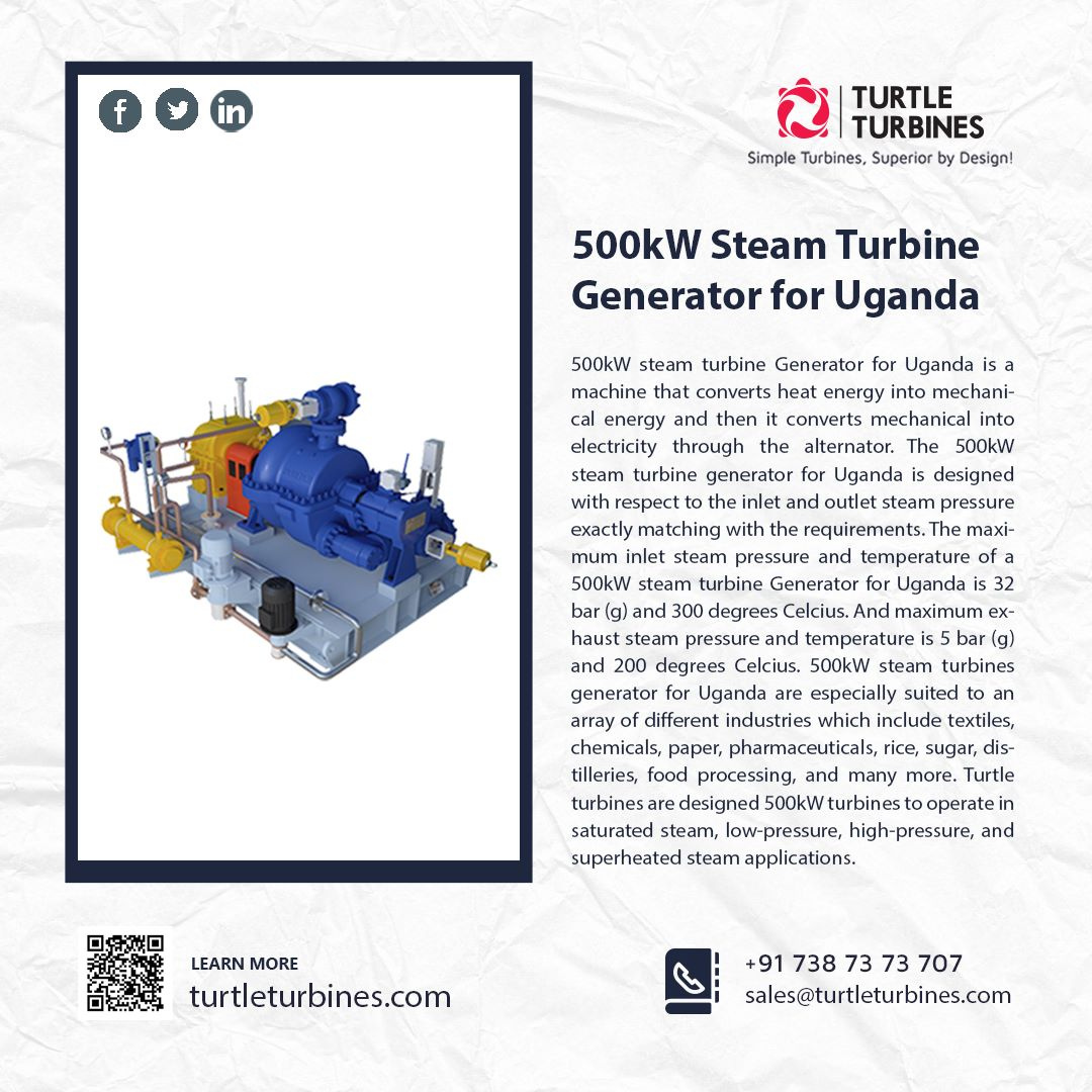 500kW Steam Turbine Generator for Uganda by turtleturbines on Dribbble
