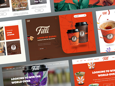 Filli Website Landing page options branding cafe design illustration minimal modern restaurant ui ui design webdesign website website design website ui