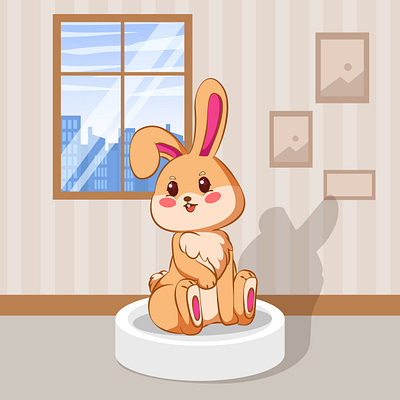 cute bunny mascot rabbit character