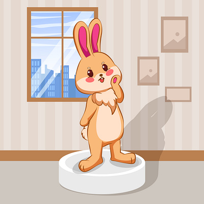 cute bunny mascot rabbit character