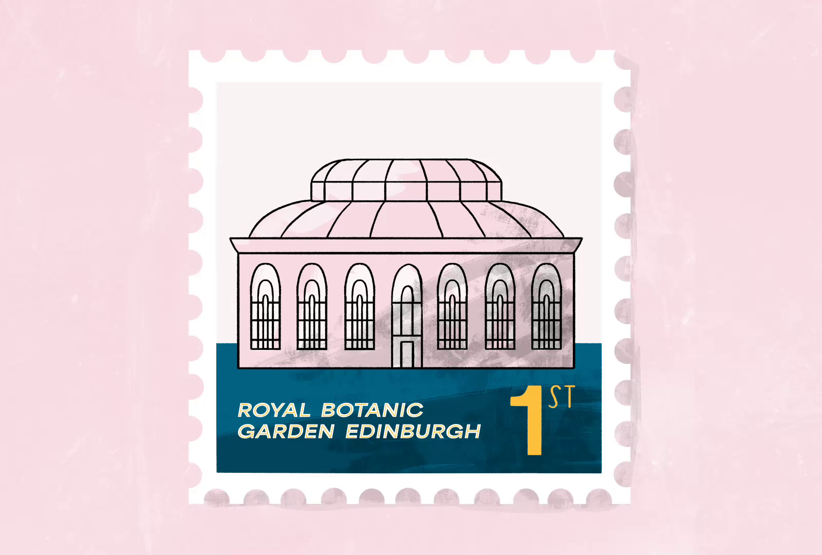 Stamps from Edinburgh. 4/7 The Royal Botanic Garden Edinburgh. by