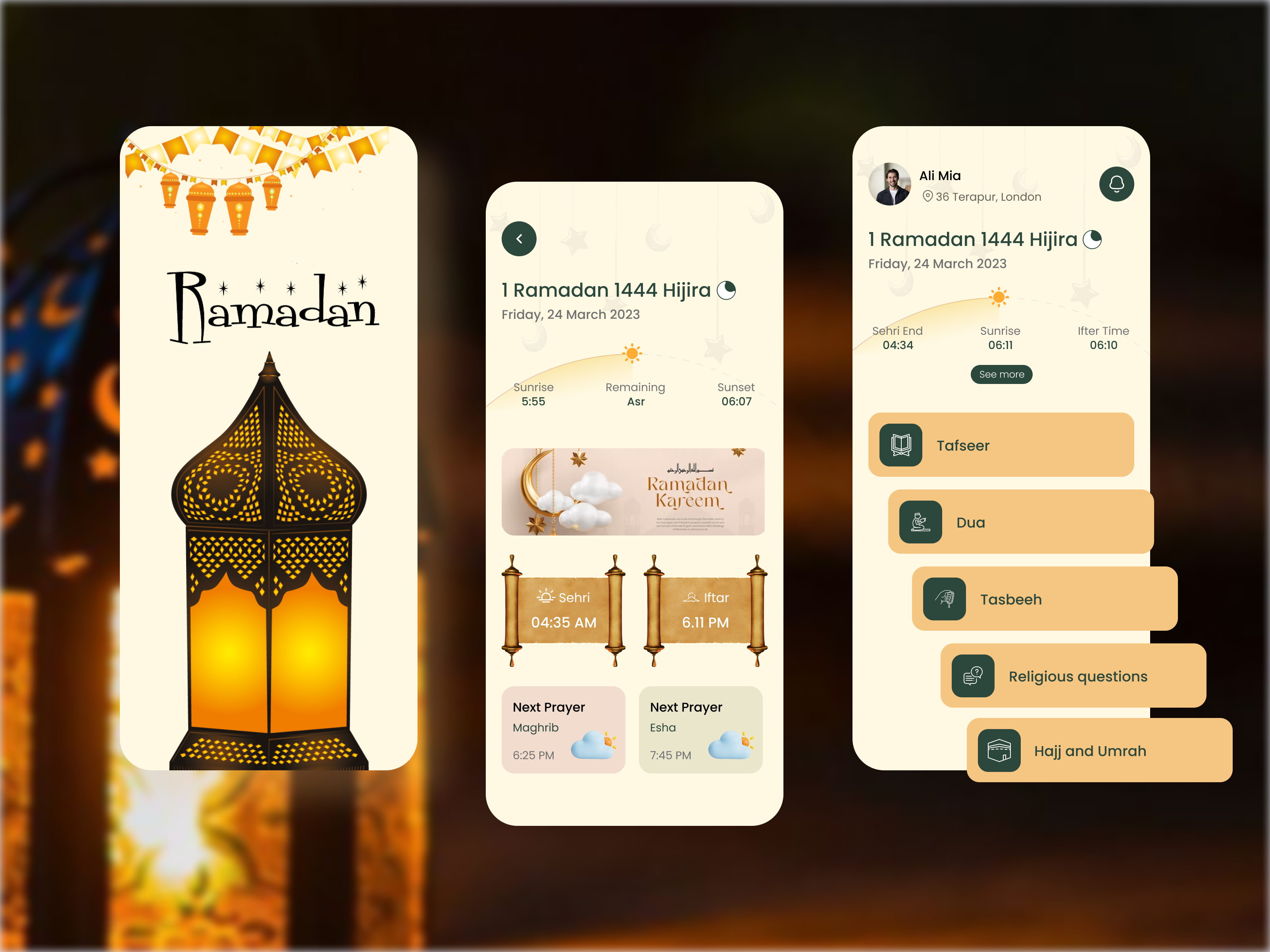 Example of Ramadan Timer App Concept