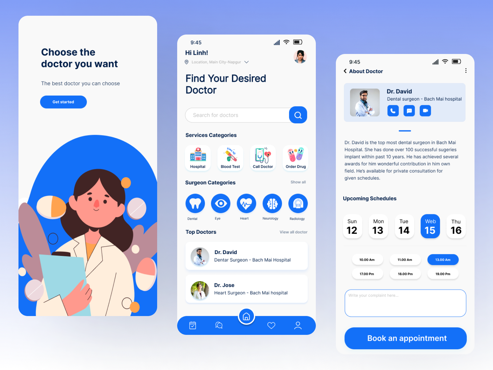 Medical Mobile App - Medor Care by Hồ Linh on Dribbble