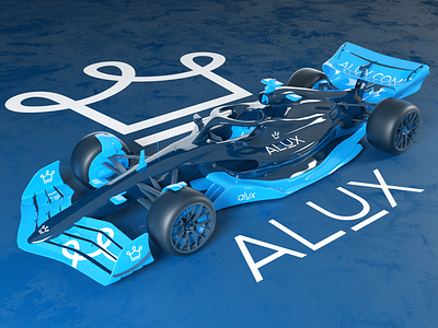 Alux - F1 3d alan jacob george alux art blue clean design f1 formula 1 graphic design illustration livery logo minimal modern octane racecar render ui visualization