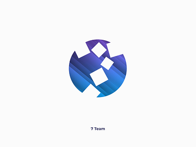 7 Team 7 branding circle logo team unused