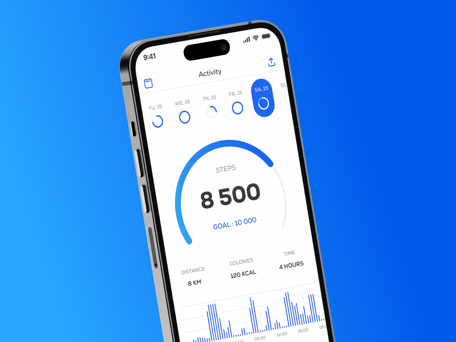 Pedometer step counter ios app by Igor Bychkov on Dribbble