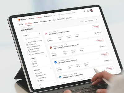 Investment - Listing Page Design bonds dashboard debt design filter fix diposits fund insurance invest investment listing page mutual fund stock
